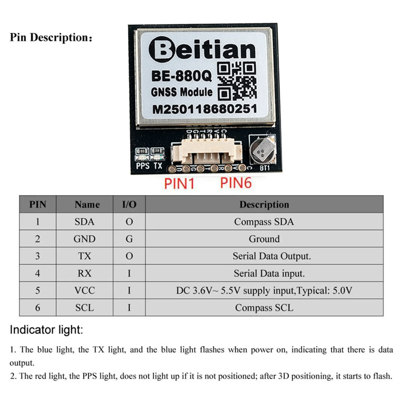 BE-880Q GNSS GPS 모듈 M10050 칩 Q - Drone Compass 리뷰 및 가격